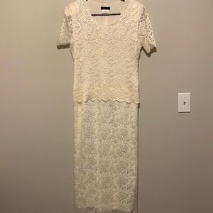 Serene Womans White Maxi/Party Dress Size 8